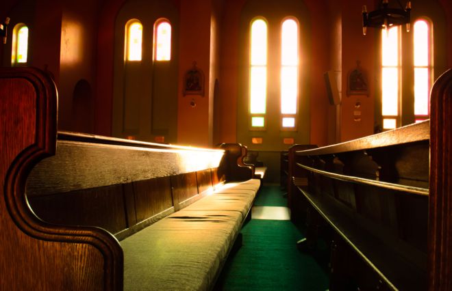 Sunlight on the pews